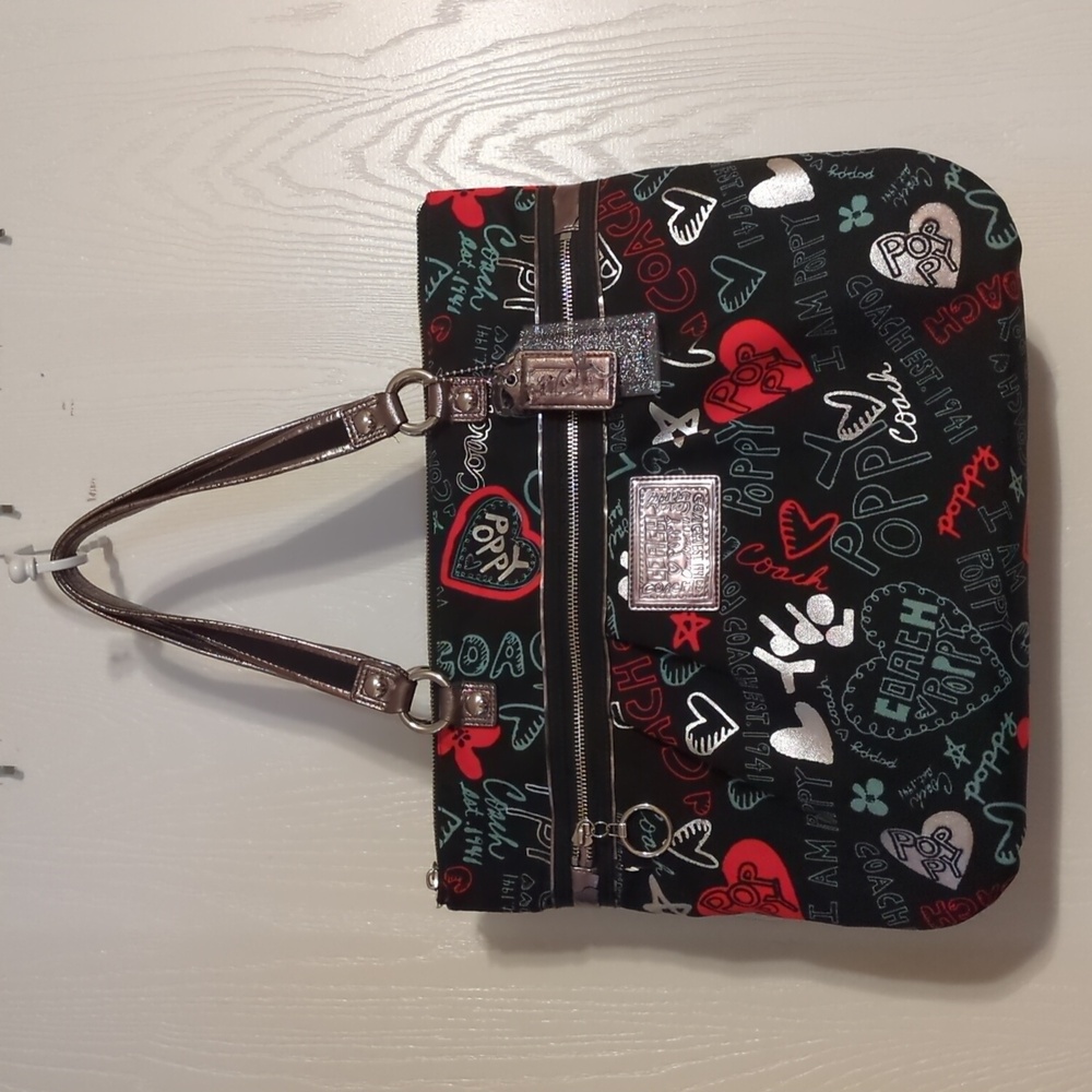 Coach Poppy Graffiti Glam Tote